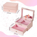 Miratino Music Jewelry Box Gifts for Girls, Wooden Kids Jewelry Boxes & Organizers with Spinning Dancer, Musical Jewelry Storage Gift for Little Girl Toddler Christmas Birthday New Year (Pink) by TinyTreasures Baby Boutique