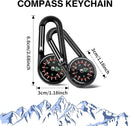 12 Pcs Mini Compass Keychain for Kids Bulk, Small Pocket Magnetic Compass Survival Hiking for Outdoor Survival Camping Party Backpacking Accessory by TinyTreasures Baby Boutique