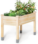 MIXC Wooden Raised Garden Bed with Legs, 32”L X 16”W, Elevated Reinforced Large Planter Box for Vegetable Flower Herb Outdoors - Beam and Column Structure - Unmatched Strength Outlast by GreenHaven Gardens