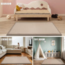 Baby Play Mat for Floor, 1.3" Thick Extra Large Cushioning Memory Foam Playpen Cushion, Soft Coral Velvet Tummy Time Mat with Non-Slip Backing, Child Nursery Rug for Toddlers, Kids (Beige, 79X59) by TinyTreasures Baby Boutique
