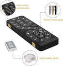 Cribbage Board Game Set 3 Tracks, 2 Storage Area, with 9 Metal Pegs,2 Decks of Playing Cards and Instruction, Wooden Travel Portable Cribbage Game Sets by TinyTreasures Baby Boutique