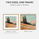 Homeforia 16x16 Picture Wood Frame, High End Natural Oak 16 x 16 Square Light Wooden Frames with Mat 12 by 12 inch Photo, 16by16 Poster Frames Matted to 12x12 Print, Tempered Glass, Wall Kit, Set of 1 by CozyNest Decor