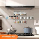 Spice Rack, 4-Pack Seasoning Organizer Wall Mount for Kitchen Storage Organization, Spice Holder Metal Shelf Saving Space for Cabinet, RV, Pantry, White by CozyNest Decor