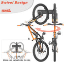 TORACK Wall-mounted Swivel Bike Rack, Garage Vertical Bike Storage Hangers for 5 Bikes Rotating Bike Storage Hooks by GreenHaven Gardens
