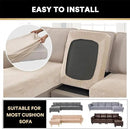 PrinceDeco Sectional Couch Covers 4 Pieces Couch Covers for Sofa Velvet Separate Couch Cover L Shape for Left/Right Chaise(3 Seater + 1 Chaise,Ivory) by CozyNest Decor