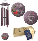 ASTARIN Personalized Cardinal Wind Chime Memorial, Customized Sympathy Wind Chimes for Loss of Loved One, in Memory of Loved Ones Lost, Bereavement Gifts Windchimes Outdoor by CozyNest Decor