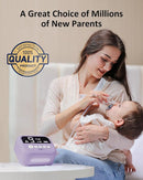 HEYVALUE Nasal Aspirator for Baby, Hospital Grade Nose Sucker with 9 Levels Suction, Night Light and Nursery Rhyme Soothing, Electric Nose Suction for Baby with Food-Grade Silicone Tips Purple by TinyTreasures Baby Boutique