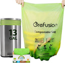 Compostable Bags,Trash bags 13+ gallon tall kitchen, Compostable Trash Lawn & Leaf Yard Waste Bags,Kitchen Compost Trash Bin Compatible,Extra Thick1.01 Mills,Certified by BPI and OK Compost(50count) by GreenHaven Gardens