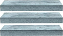 Sorbus Floating Shelves - 3 Pack 16 Inch Rustic Blue Wall Shelves for Bedroom, Kitchen, Living Room, Bathroom Shelves, Home Decor, Office - Floating Shelf for Trophies, Books, Frames, Toilet Paper by CozyNest Decor