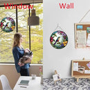 Hummingbirds and Flowers Pattern Hanging Stained Glass Suncatcher,Stained Glass Suncatchers for Windows,20cm/7.87inch Hand-Painted Sun Catcher Garden Painted Glass Panel Decor Themed Gift by GreenHaven Gardens