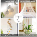 Adhesive Ceiling Hooks，10 Pack No Drill Ceiling Hanging Hook for Hanging Plants Lanterns,Wind Chimes Stainless Steel Outdoor Adhesive Hooks by GreenHaven Gardens