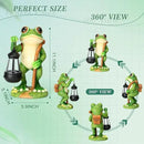 Garden Statue Frog Outdoor Decor, Solar Patio Resin Garden Decor for Outside Yard Decorations Gift for Women, Mom, Grandma by GreenHaven Gardens