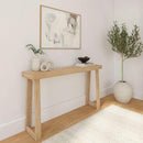 Plank+Beam Solid Wood Console Table, 56 Inch, Sofa Table, Narrow Entryway Table for Hallway, Behind The Couch, Living Room, Foyer, Easy Assembly, Blonde by CozyNest Decor