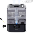CHIVALZ 6L Humidifiers for Bedroom Large Room Home, Cool Mist Top Fill Humidifiers for Baby Nursery and Plants, 26dB Quiet, Nightlight, Up to 50 Hours, Oil Diffuser 1 Pack + 2 Mist Outlets Black by TinyTreasures Baby Boutique