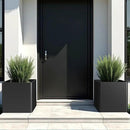 Large Metal Square Planter 20" L x 20" W x 20" H, Black Large Outdoor Planters with Drainage Hole for Porch/Patio/Garden by GreenHaven Gardens