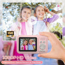 Digital Camera for Kids, WITYEAH 48MP FHD 1080P Point and Shoot Digital Cameras with 16X Zoom Anti-Shake, Compact Portable Cameras for Photography, for Boys Girls Teens Beginners-Pink by TinyTreasures Baby Boutique