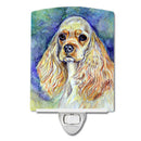Buff Cocker Spaniel Ceramic Night Light Compact, UL-Certified, Ideal for Bedroom, Bathroom, Nursery, Hallway, Kitchen, 6x4x3, Multicolor