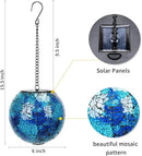VCUTEKA Solar Lanterns Outdoor Waterproof - Hanging Solar Lights Garden LED Lanterns Mosaic Glass Design for Landscape Patio Yard Garden Pathway Decoration by GreenHaven Gardens