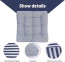 Tiita Chair Cushions 22"x22" Square Windows Pad for Adults Seating Pillows Set of 2, Blue by CozyNest Decor