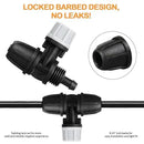 Upgraded Micro Spray Irrigation Drippers, 24 Pieces Three-Way Atomizing Nozzle Fitting for 1/4 Inch Tubing Lock Barbed Drip Line Parts Emitters for Garden Greenhouse Sprinkler Misting System by GreenHaven Gardens