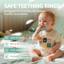 3 Pack Baby Teething Toys 3-6 Months, Silicone Ring Teethers for Babies 6-12 Months, Freezer Safe Chew Toy with Textured Grip for Boys Girls Teething Relief, Infant Easter Gift (Mint Green Blue) by TinyTreasures Baby Boutique