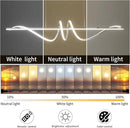 Modern Ceiling Chandelier Light, Acrylic Anti Flicker Pendant Lamp with Remote Control Dimmable 3 Color Mode & Brightness for Kitchen Bar by CozyNest Decor