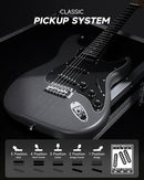 DONNER DST-80 Electric Guitar 39” Beginner Electric Guitar Kit with Amp, Classic SSS Pickup Complete with Gig Bag, Tuner, Capo, Strap, Picks, and Free Online Lessons by TinyTreasures Baby Boutique