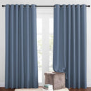 NICETOWN Blackout Living Room Curtains Extra Wide, Triple Weave Grommet Top Thermal Insulated Window Treatment Light Blocking Panels for Patio/Porch (Stone Blue, W80 x L84, Set of 2) by TinyTreasures Baby Boutique