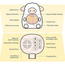 Sheep Alarm Clock with Night Light for Kids with Sleep Training and Sound Machine, Rechargeable Silicone Lamp OK to Wake Clock，Cute Animal Tabletop Lamp, Perfect Sleep Companion for Boys Girls, Pink by TinyTreasures Baby Boutique