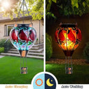 DREAMSOUL 2PCS Cardinal Hot Air Balloon Solar Lantern, Hanging Glass Solar Lanterns Outdoor Waterproof for Yard Party Gift by GreenHaven Gardens