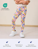 Toddler Girls Leggings 2-Pack Bamboo Viscose Little Girls Casual Stretch Pants by TinyTreasures Baby Boutique