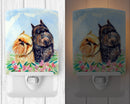 Brussels Griffon Ceramic Night Light Compact, UL-Certified, Ideal for Bedroom, Bathroom, Nursery, Hallway, Kitchen, 6x4x3, Multicolor