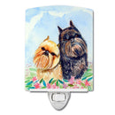 Brussels Griffon Ceramic Night Light Compact, UL-Certified, Ideal for Bedroom, Bathroom, Nursery, Hallway, Kitchen, 6x4x3, Multicolor