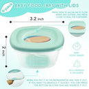 Leak-Proof Baby Food Storage Containers 8-Pack - 4oz BPA-Free Freezer & Microwave Safe Food Jars with Airtight Lids for Infants, Travel, Nurseries by TinyTreasures Baby Boutique