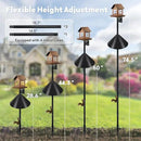 Bird Feeder Pole for Outdoors, 74.5 Inch Tall with 1-Inch Heavy Duty Steel Tube, 18 Inch Squirrel Baffle, 5-Prong Base, Adjustable Feeding Station for Bird feeders for Outdoors birdbath by GreenHaven Gardens