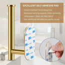 Toilet Paper Holder,Gold,Wall Mount, Upgraded Adhesive Toilet Roll Holder,no Drilling,Bathroom/Rv/Washroom,SUS 304 Stainless Steel,Rustproof (Gold, 2 Pieces) by CozyNest Decor