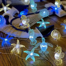 JASHIKA Solar Power Outdoor Coastal String Lights Garden Fence by GreenHaven Gardens