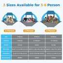 Gorich Portable Beach Tent for 3/4-5/6-7 Person with UPF 50+ UV Protection, Lightweight & Foldable Sun Shelter with 5 Sand Bags, Easy Setup Windproof Beach Umbrella Sun Shade by TinyTreasures Baby Boutique