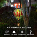 DREAMSOUL Cardinal Large Solar Hot Air Balloon Lantern with Flame, Glass Hanging Solar Lanterns Outdoor Waterproof for Garden Yard Patio Decor by GreenHaven Gardens