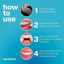 AquaSonic Professional Teeth Whitening Strips - Enamel Safe Teeth Whitening with Hydrogen Peroxide - Easy to Use, Non-Slip, Affordable & Effective (Unflavored) by CozyNest Decor