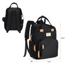 RUVALINO Diaper Bag Backpack, Multifunction Travel Pack Maternity Baby Changing Bags, Large Capacity, Waterproof, Black by TinyTreasures Baby Boutique
