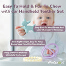 WeeSprout Silicone Baby Teether Toys for Infant Babies and Toddlers, Cute Ring, Puppy Dog, and Ball, Soft and Flexible, BPA Free, Boys and Girls (Pastel Mint, Purple & Yellow) by TinyTreasures Baby Boutique