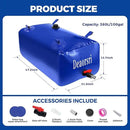 Water Storage Bladder with Two Different Sizes of Pipes,Portable Large Capacity Water Bladder Tank,100gallons, Foldable Water Storage Tank for RV,Camping, Agricultural Irrigation,Garden Watering