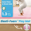 1.3" Thick Baby Play Mat for Floor Playpen, 71x79 Large Foam Tummy Time Mat, Padded Support Soft Plush Nursery Rug for Infant Kids Toddler Crawling Kick Activity (Pink) by TinyTreasures Baby Boutique