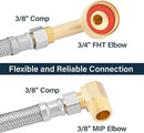 Solimeta Universal Dishwasher Installation Kit with 4 ft Stainless Steel Hose and Power Cord by CozyNest Decor