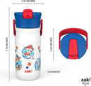 Zak Designs Harmony PAW Patrol Kid Water Bottle for Travel or At Home, 14oz Recycled Stainless Steel is Leak-Proof When Closed and Vacuum Insulated (Chase, Marshall, Skye, Rubble, Everest, Zuma) by TinyTreasures Baby Boutique