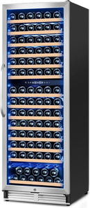 24 Inch Wine Fridge,180 Bottles Dual Zone Wine Cooler Refrigerator, Built-in or Freestanding Wine Refrigerator with Glass Door and Safety Lock, Low Noise, Large Wine Cellar for Home, Office, Kitchen by CozyNest Decor