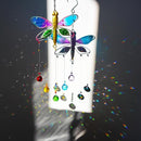 Dragonfly Hanging Crystal Suncatcher Ornament Window Garden Decor Rainbow Maker Prism Pendant by GreenHaven Gardens