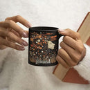 Personalized Lion Lover Cup with Vibrant Floral, Custom Name Coffee Mug 11oz or 15oz, Custom Nature Inspired Ceramic Cup, Artistic Lion Black Coffee Mug, Gifts for Women, Men by CozyNest Decor