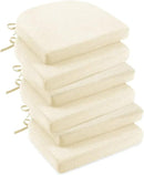downluxe Indoor Chair Cushions for Dining Chairs, Foam Kitchen Chair Pads with Ties and Non-Slip Backing, 16" x 16" x 2", Beige, 6 Pack by CozyNest Decor